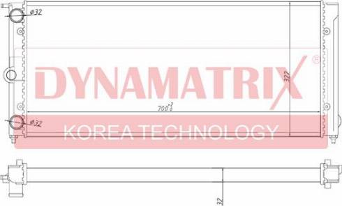 Dynamatrix DR65191 - Радиатор, охлаждение двигателя autospares.lv