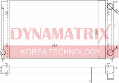 Dynamatrix DR651511 - Радиатор, охлаждение двигателя autospares.lv