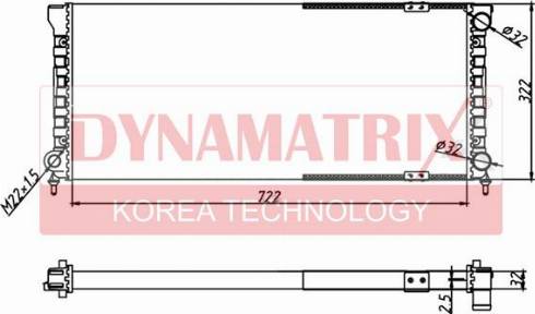 Dynamatrix DR651621 - Радиатор, охлаждение двигателя autospares.lv