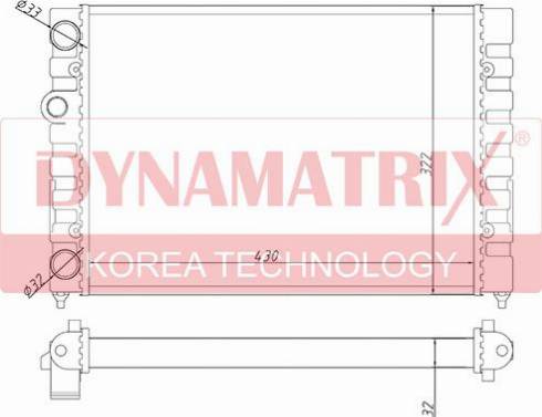 Dynamatrix DR651851 - Радиатор, охлаждение двигателя autospares.lv