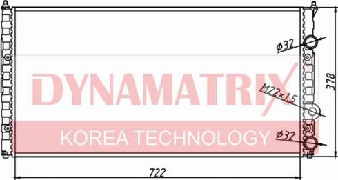 Dynamatrix DR652491 - Радиатор, охлаждение двигателя autospares.lv