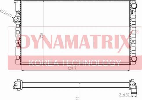 Dynamatrix DR652471 - Радиатор, охлаждение двигателя autospares.lv