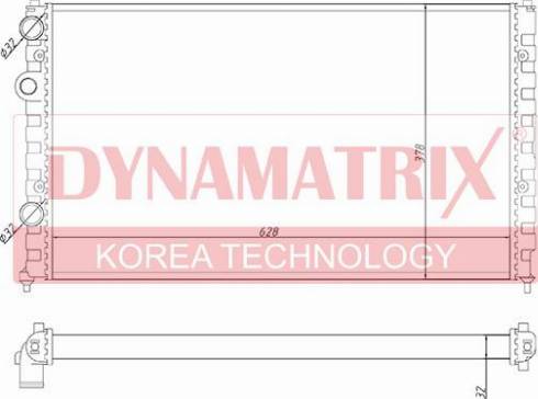 Dynamatrix DR652551 - Радиатор, охлаждение двигателя autospares.lv