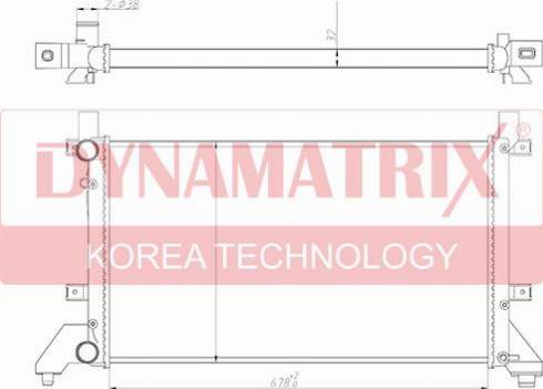 Dynamatrix DR65231 - Радиатор, охлаждение двигателя autospares.lv