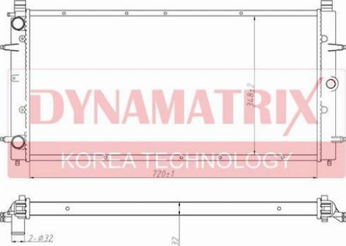 Dynamatrix DR65273A - Радиатор, охлаждение двигателя autospares.lv