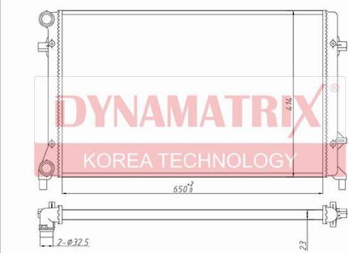 Dynamatrix DR65277 - Радиатор, охлаждение двигателя autospares.lv