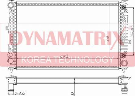 Dynamatrix DR60498 - Радиатор, охлаждение двигателя autospares.lv