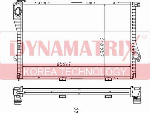 Dynamatrix DR60648A - Радиатор, охлаждение двигателя autospares.lv