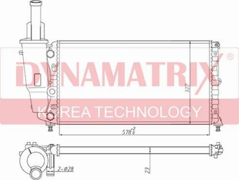 Dynamatrix DR61858 - Радиатор, охлаждение двигателя autospares.lv