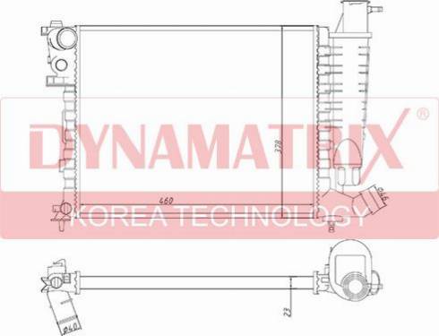 Dynamatrix DR613671 - Радиатор, охлаждение двигателя autospares.lv