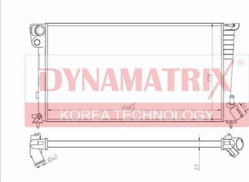 Dynamatrix DR61315 - Радиатор, охлаждение двигателя autospares.lv