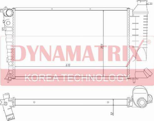 Dynamatrix DR61313 - Радиатор, охлаждение двигателя autospares.lv