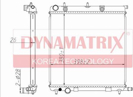 Dynamatrix DR61284 - Радиатор, охлаждение двигателя autospares.lv