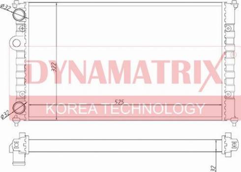 Dynamatrix DR639951 - Радиатор, охлаждение двигателя autospares.lv