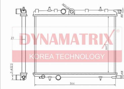 Dynamatrix DR63502A - Радиатор, охлаждение двигателя autospares.lv