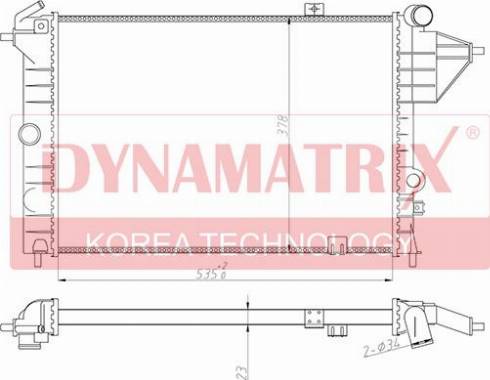 Dynamatrix DR630541 - Радиатор, охлаждение двигателя autospares.lv