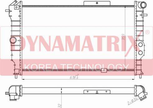 Dynamatrix DR630631 - Радиатор, охлаждение двигателя autospares.lv