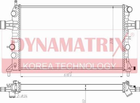 Dynamatrix DR630041 - Радиатор, охлаждение двигателя autospares.lv