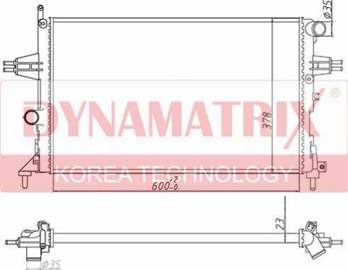 Dynamatrix DR63006A - Радиатор, охлаждение двигателя autospares.lv