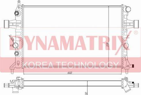 Dynamatrix DR63003A - Радиатор, охлаждение двигателя autospares.lv