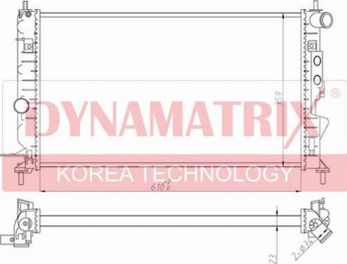 Dynamatrix DR630121 - Радиатор, охлаждение двигателя autospares.lv