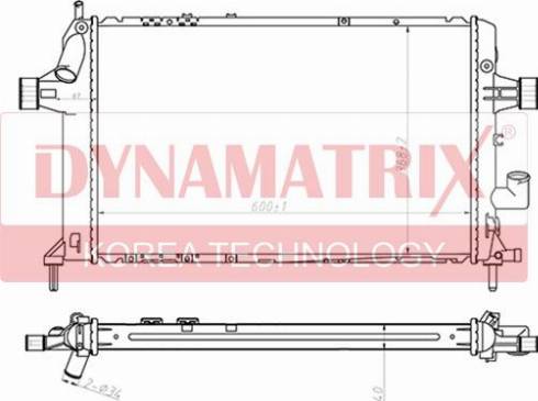 Dynamatrix DR63021A - Радиатор, охлаждение двигателя autospares.lv