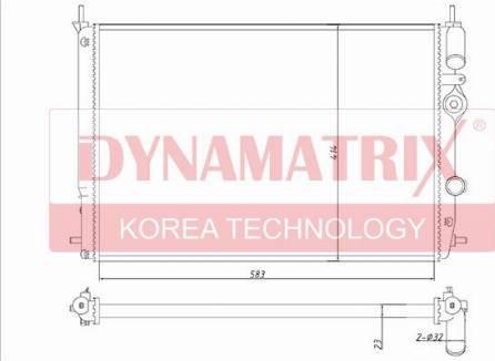 Dynamatrix DR63896A - Радиатор, охлаждение двигателя autospares.lv