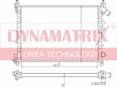 Dynamatrix DR63832 - Радиатор, охлаждение двигателя autospares.lv