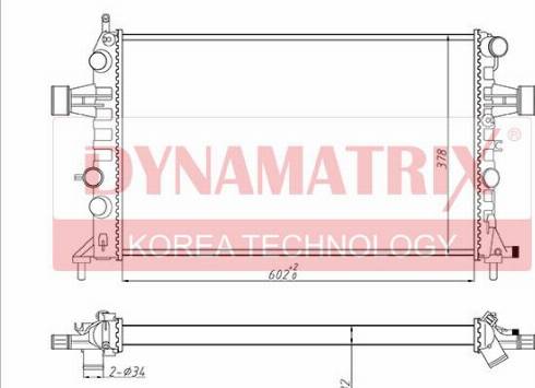 Dynamatrix DR63249 - Радиатор, охлаждение двигателя autospares.lv