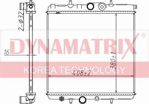 Dynamatrix DR63708A - Радиатор, охлаждение двигателя autospares.lv