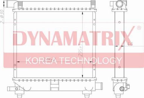 Dynamatrix DR62551 - Радиатор, охлаждение двигателя autospares.lv