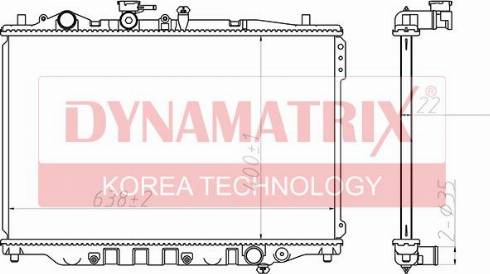 Dynamatrix DR62392A - Радиатор, охлаждение двигателя autospares.lv