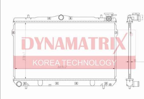 Dynamatrix DR62298 - Радиатор, охлаждение двигателя autospares.lv