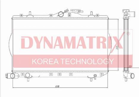 Dynamatrix DR62297 - Радиатор, охлаждение двигателя autospares.lv