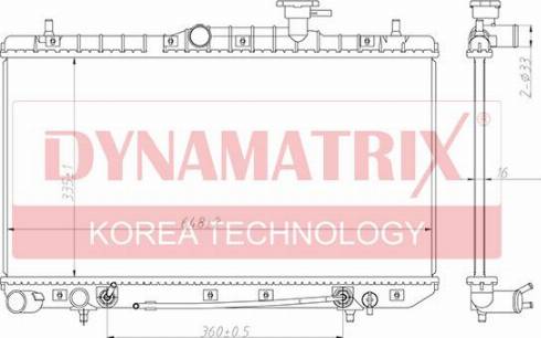 Dynamatrix DR67023 - Радиатор, охлаждение двигателя autospares.lv