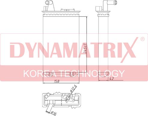 Dynamatrix DR71438 - Теплообменник, отопление салона autospares.lv