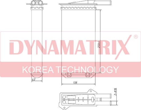 Dynamatrix DR71761 - Теплообменник, отопление салона autospares.lv