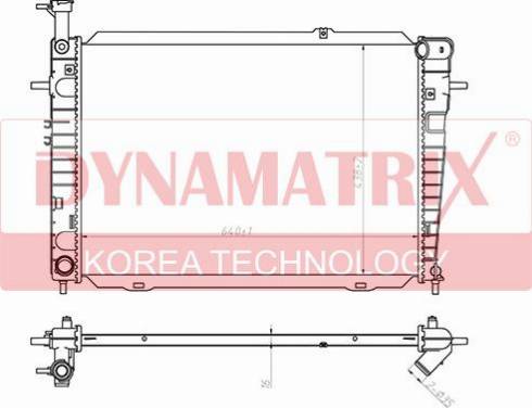 Dynamatrix DRHY2275 - Радиатор, охлаждение двигателя autospares.lv