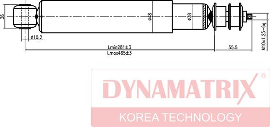 Dynamatrix DSA443135 - Амортизатор autospares.lv