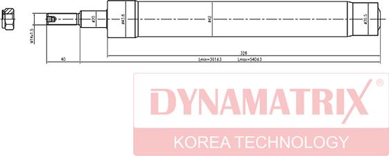 Dynamatrix DSA664014 - Амортизатор autospares.lv