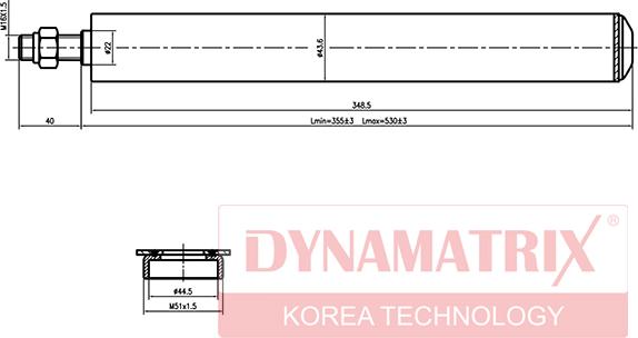 Dynamatrix DSA665063 - Амортизатор autospares.lv