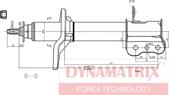 Dynamatrix DSA634046 - Амортизатор autospares.lv