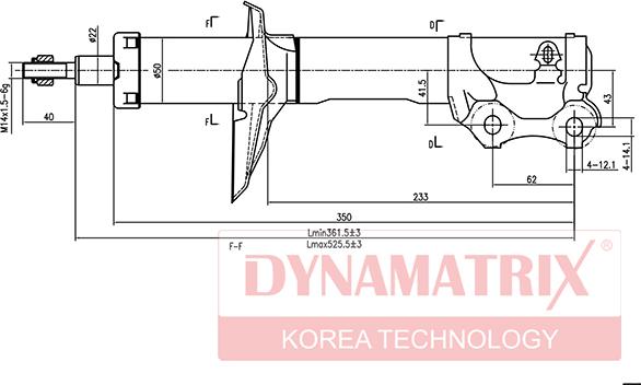 Dynamatrix DSA634811 - Амортизатор autospares.lv