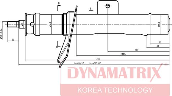 Dynamatrix DSA633839 - Амортизатор autospares.lv