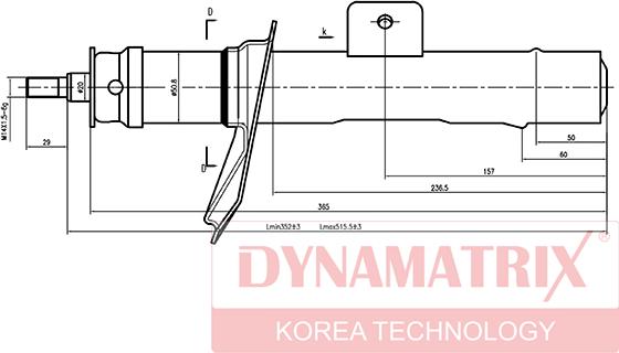 Dynamatrix DSA633838 - Амортизатор autospares.lv