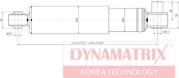 Dynamatrix DSA344306 - Амортизатор autospares.lv