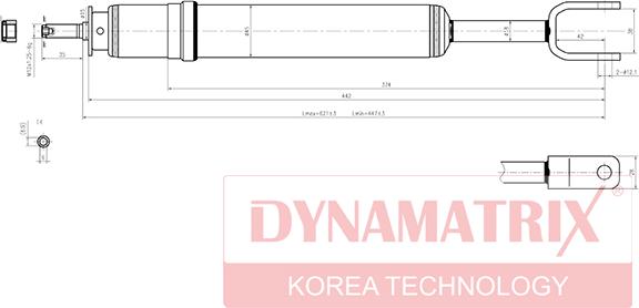 Dynamatrix DSA341845 - Амортизатор autospares.lv