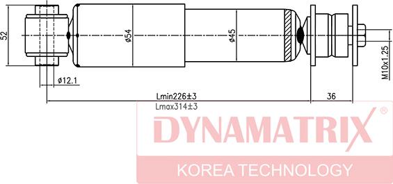 Dynamatrix DSA341846 - Амортизатор autospares.lv