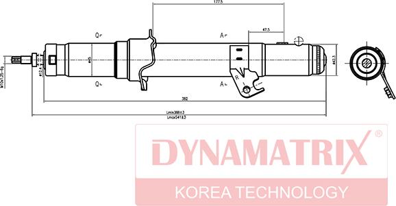 Dynamatrix DSA341351 - Амортизатор autospares.lv