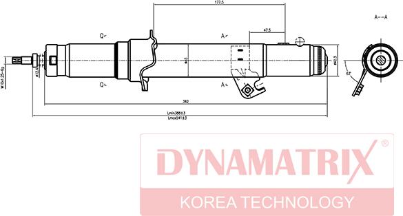 Dynamatrix DSA341352 - Амортизатор autospares.lv